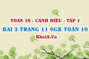 Bài 3 trang 11 SGK Toán 10 tập 1 Cánh Diều